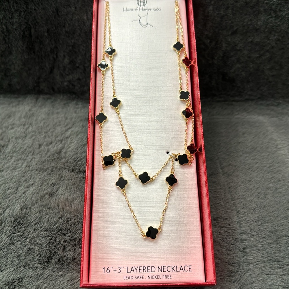 House of Harlow 1960 Layered Clover Necklace